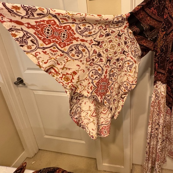 Scarf-Print Cold Shoulder Maxi Dress & Matching Kimono Topper – 2-Piece Set - Picture 5 of 16